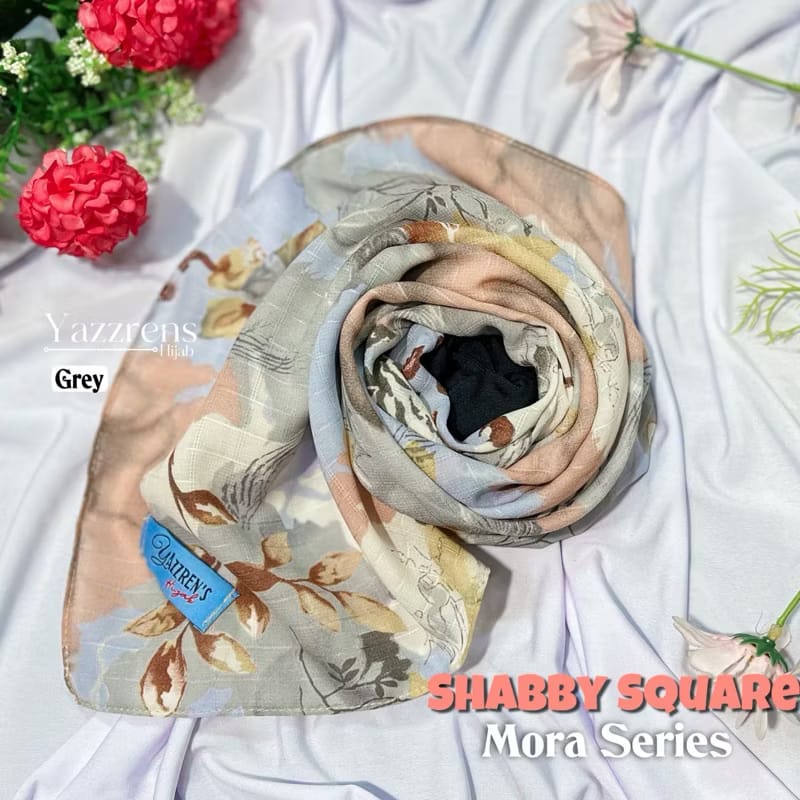 PREORDER Yazzren Hijab - Shabby Square with Attached Inner (Mora Series)