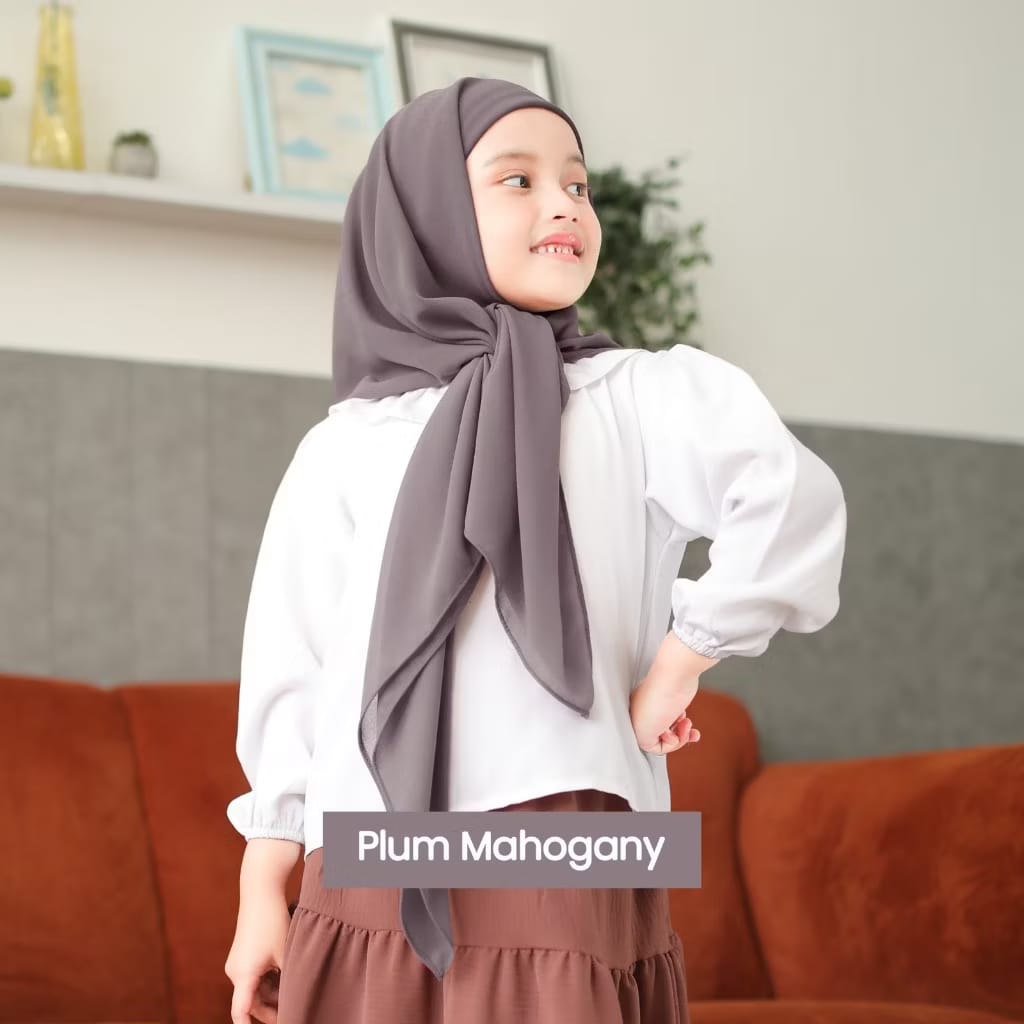 INSTOCK Orangeshopz - Hana Plain Segitiga with attached Inner Plum Mahogany