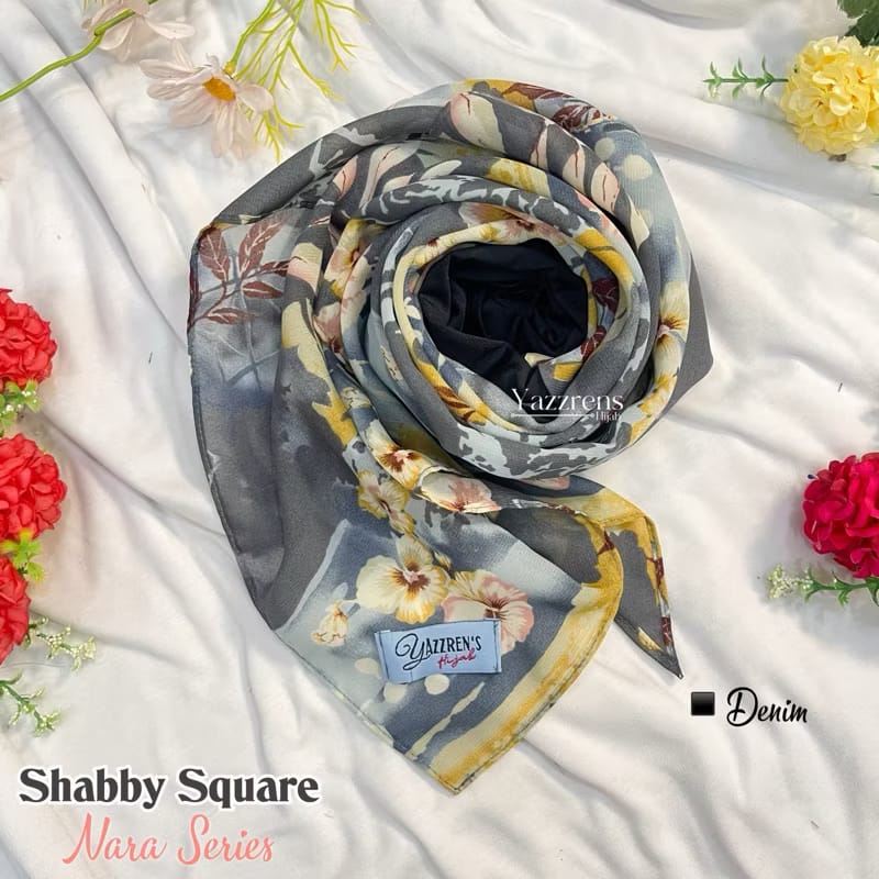 PREORDER Yazzren Hijab - Shabby Square with Attached Inner (Nara Series)