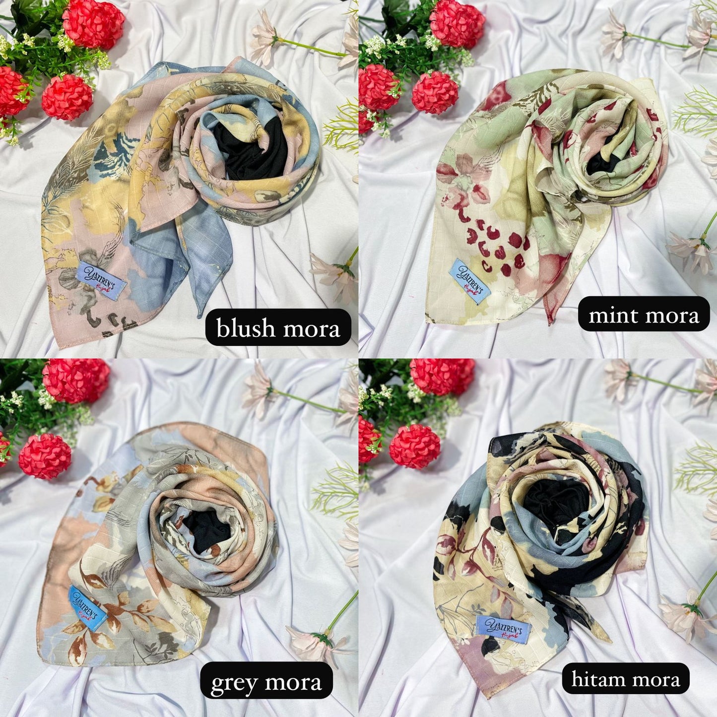 PREORDER Yazzren Hijab - Shabby Square with Attached Inner (Mora Series)