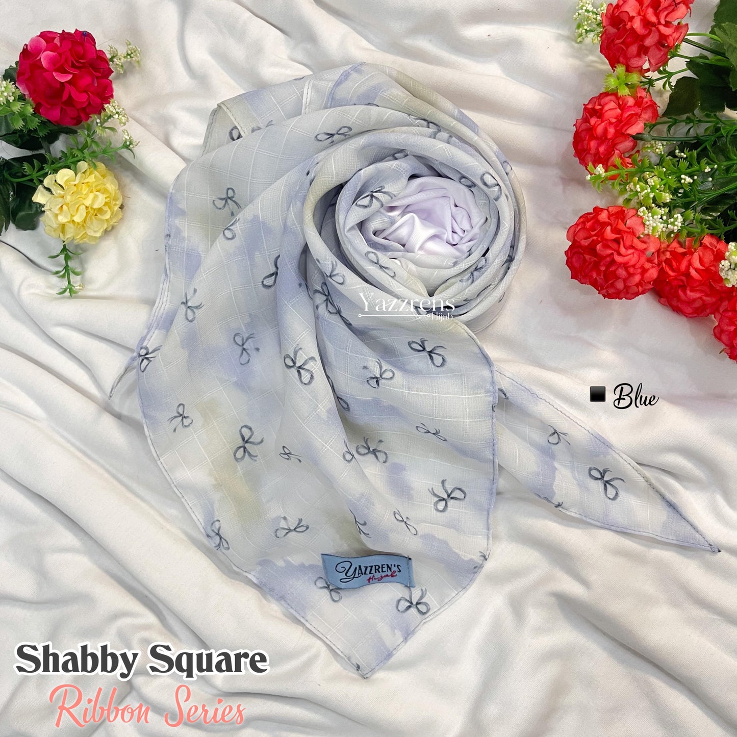 PREORDER Yazzren Hijab - Shabby Square with Attached Inner (Ribbon Series)