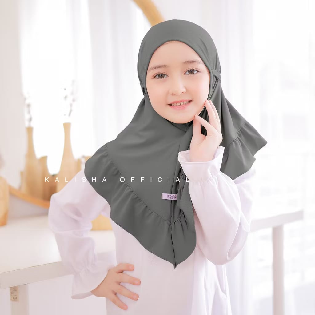 PREORDER Khalisha - Qinara Jersey Instan Hijab (onesize fit 3-7y)
