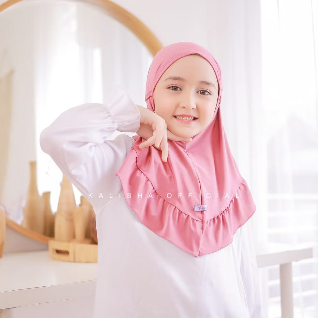 PREORDER Khalisha - Qinara Jersey Instan Hijab (onesize fit 3-7y)