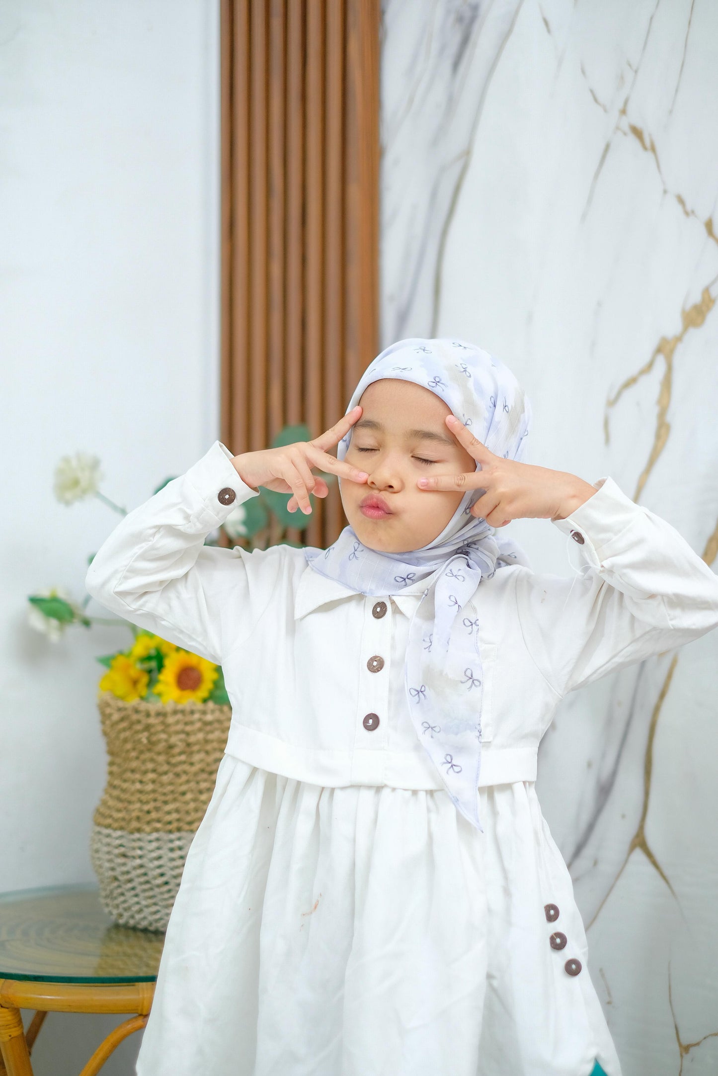 PREORDER Yazzren Hijab - Shabby Square with Attached Inner (Ribbon Series)