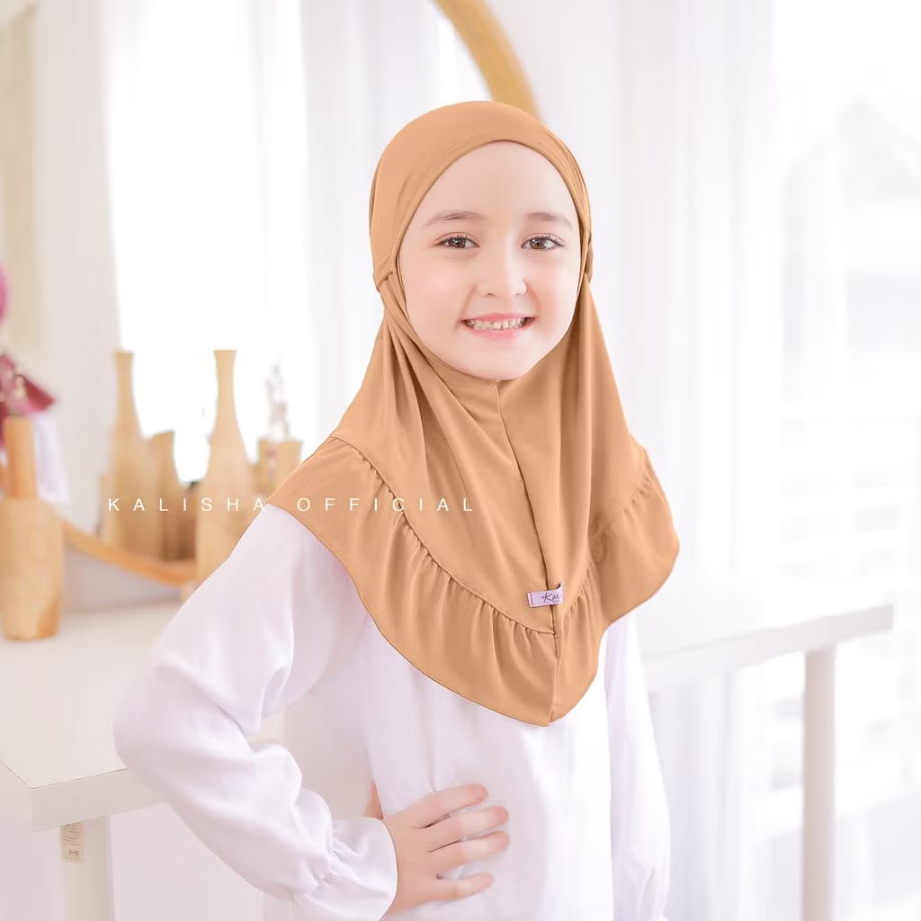 PREORDER Khalisha - Qinara Jersey Instan Hijab (onesize fit 3-7y)