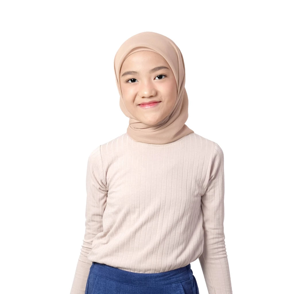 PREORDER D'odette - Eunmi Square Hijab Latte