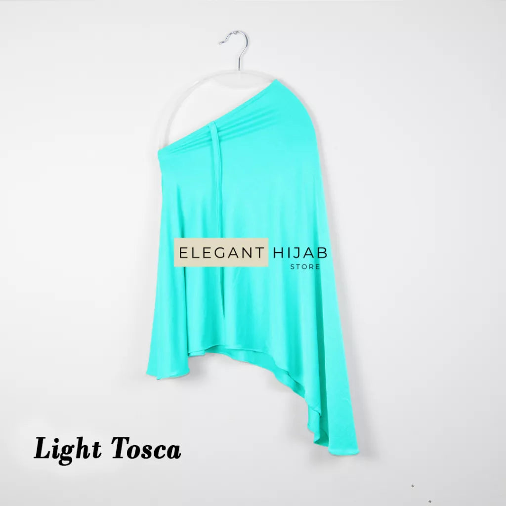 PREORDER Elegant Hijab - Jersey Instant Hijabwith String Light Turquoise Onesize (1-5y)