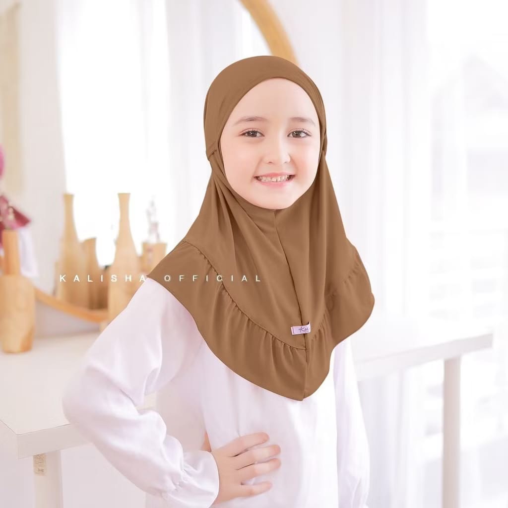 PREORDER Khalisha - Qinara Jersey Instan Hijab (onesize fit 3-7y)