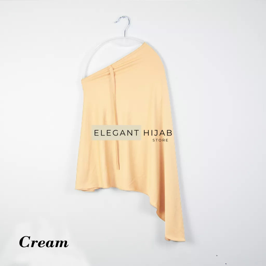 PREORDER Elegant Hijab - Jersey Instant Hijabwith String Cream Onesize (1-5y)