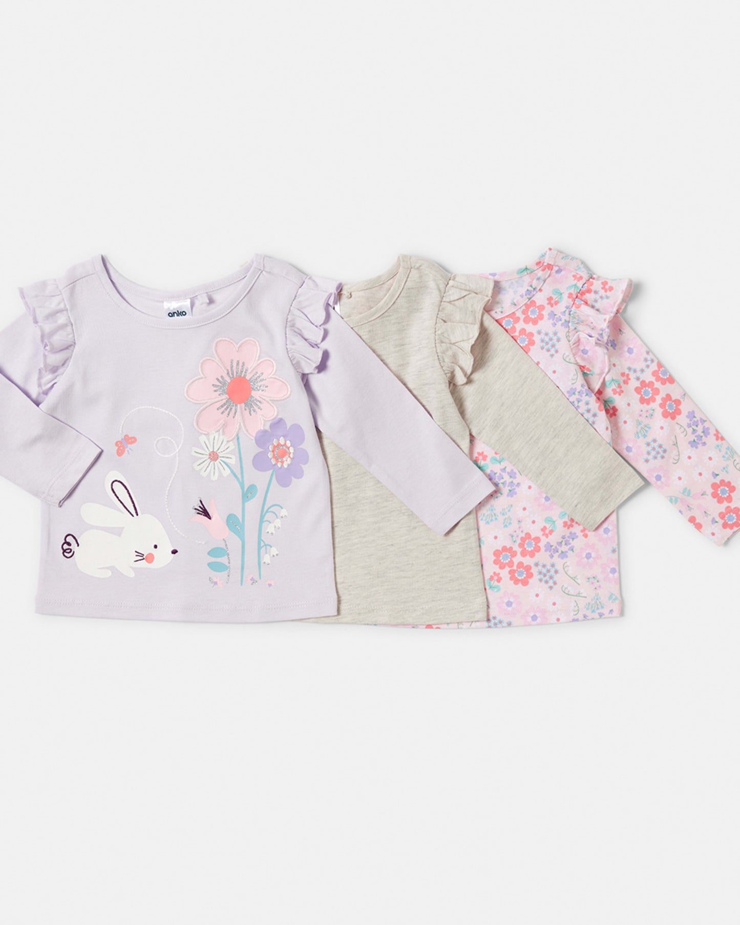 PREORDER Kmart - 3 Pack Long Sleeves Tshirt