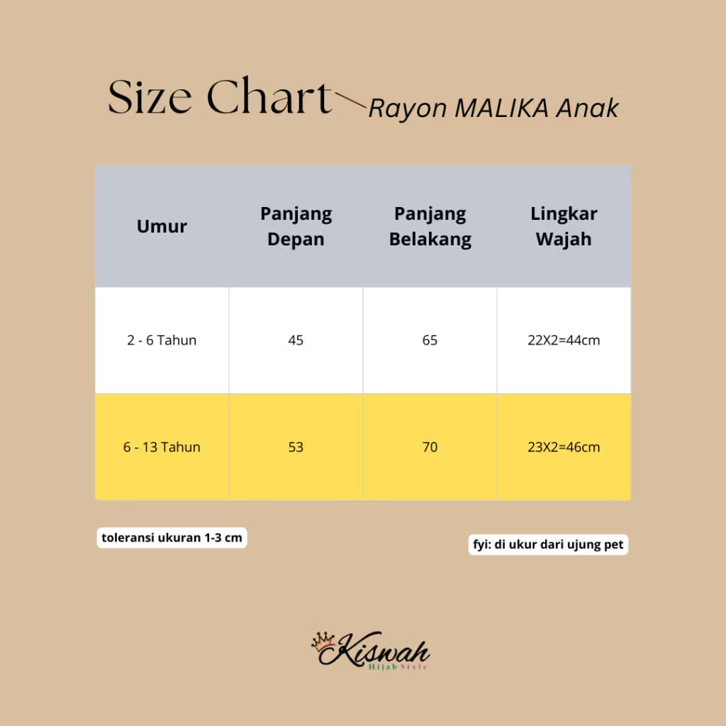 PREORDER Kiswah - Malika Hijab