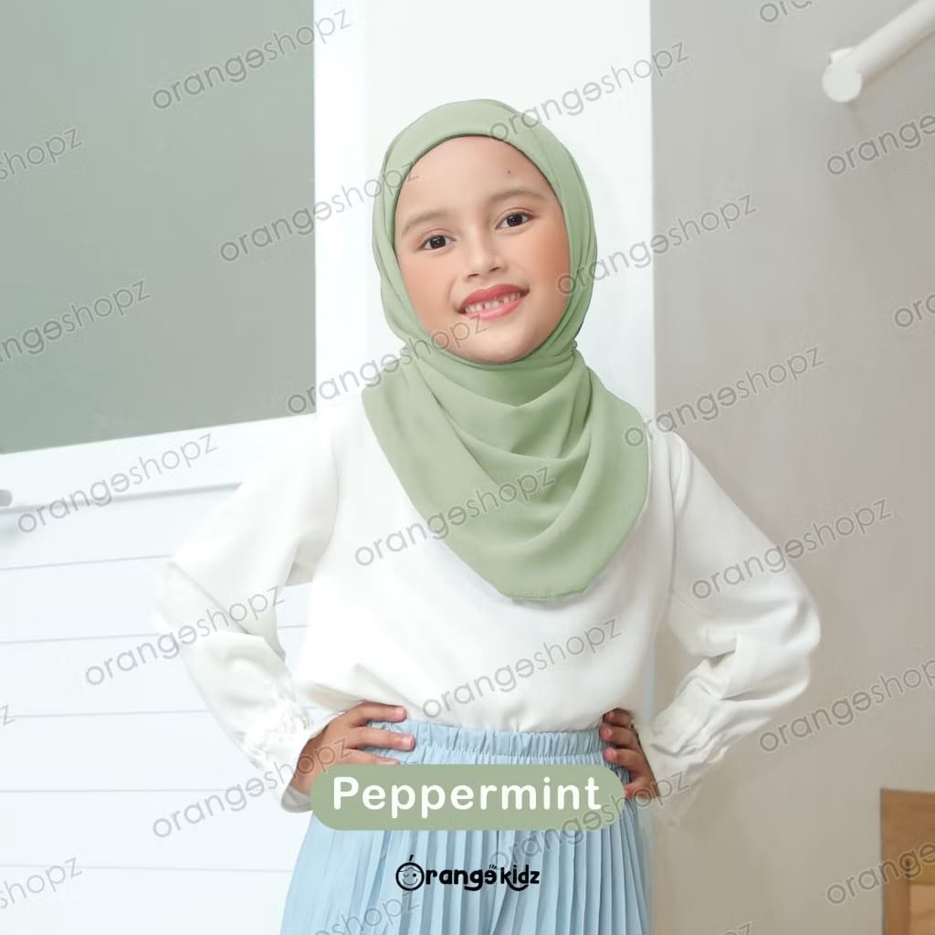 PREORDER Orangeshopz - Inayah Pashmina Hijab With Attached Inner (onesize fit 2-10y)