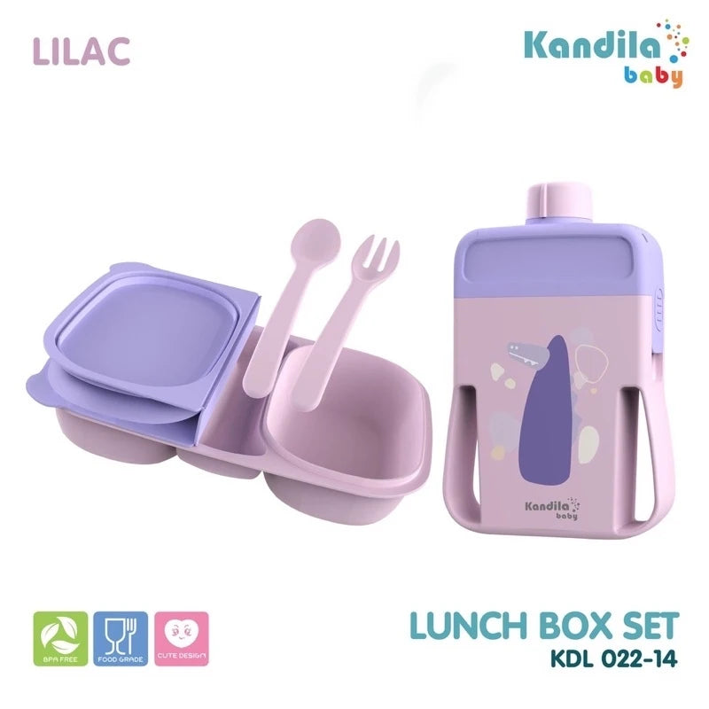 PREORDER Kandila Baby Lunch Box with Bottle - Lilac
