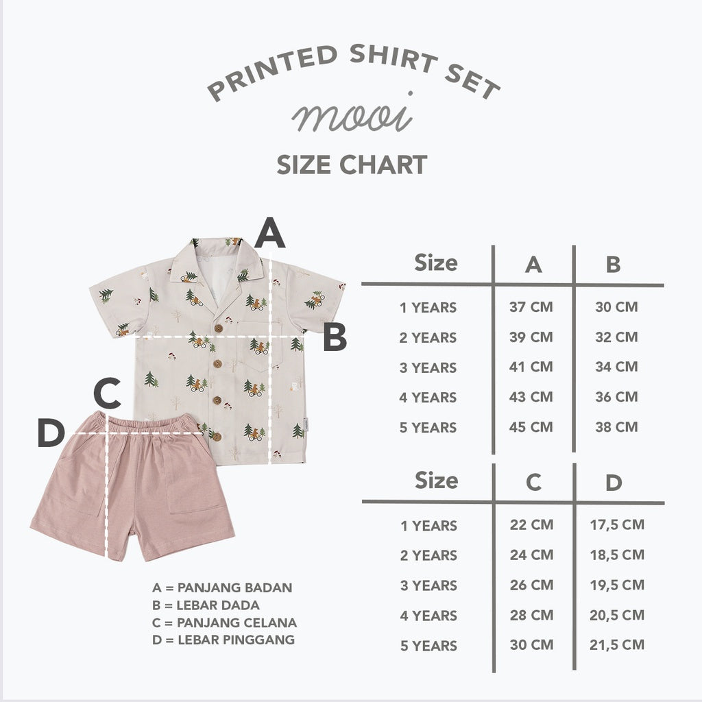 PREORDER MOOI PRINTED SHORT SLEEVES SET FOR BOYS