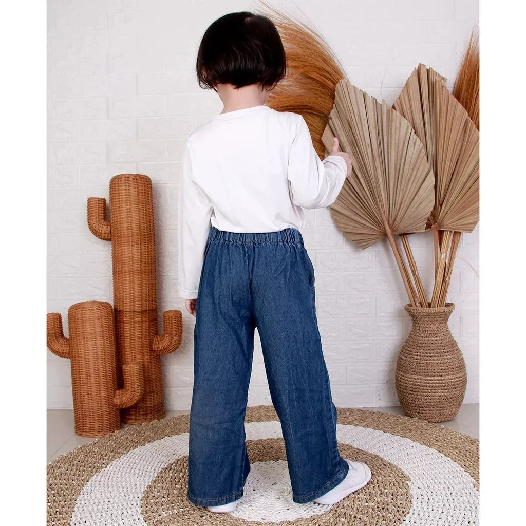 PREORDER Dungdungkids - Denim Wide Leg Pants