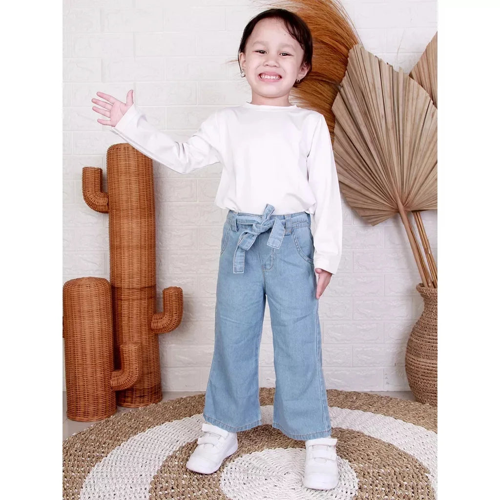 PREORDER Dungdungkids - Denim Wide Leg Pants