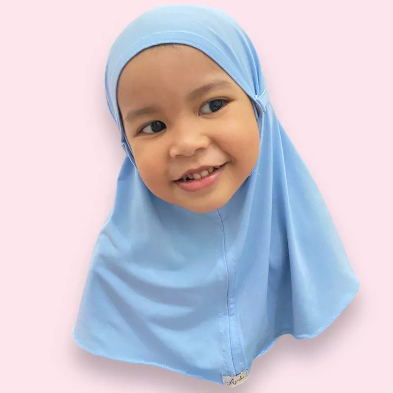 PREORDER Ayesha Hijab Instant M (4-6y) Baby Blue