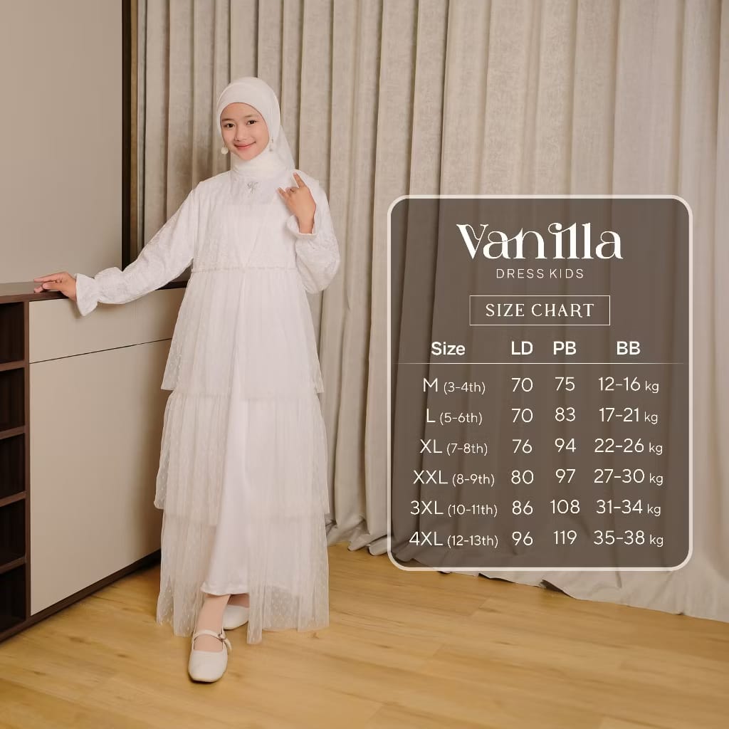 PREORDER BBC KIDS - Vanilla Dress with Hijab