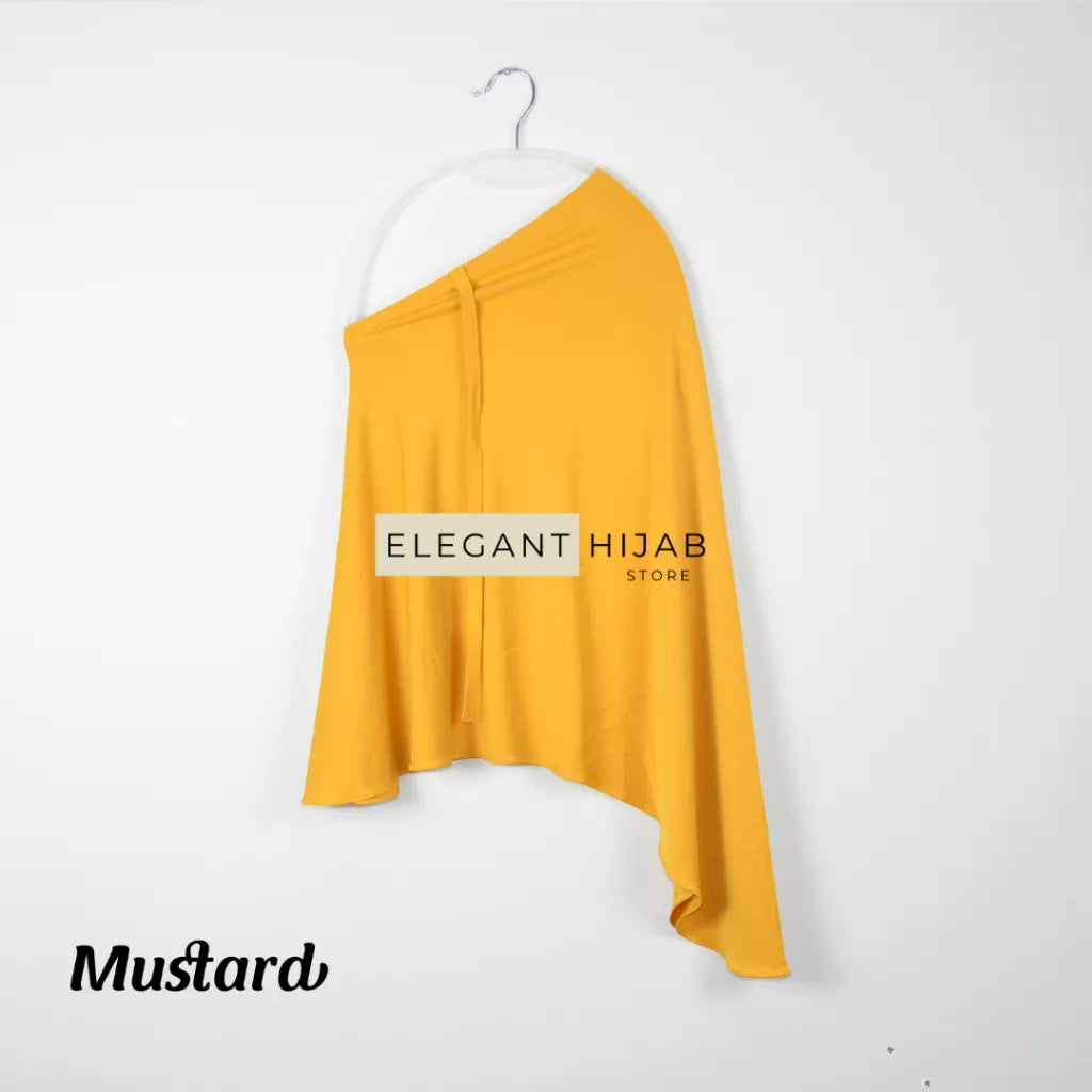 PREORDER Elegant Hijab - Jersey Instant Hijabwith String Mustard Onesize (1-5y)