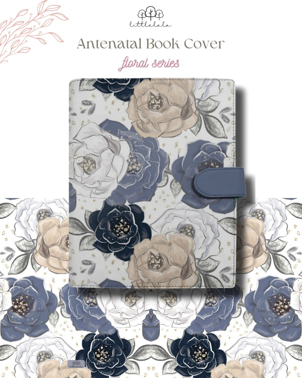 Preorder Littlelala - Antenatal Book Cover (Floral Series) FLO0108