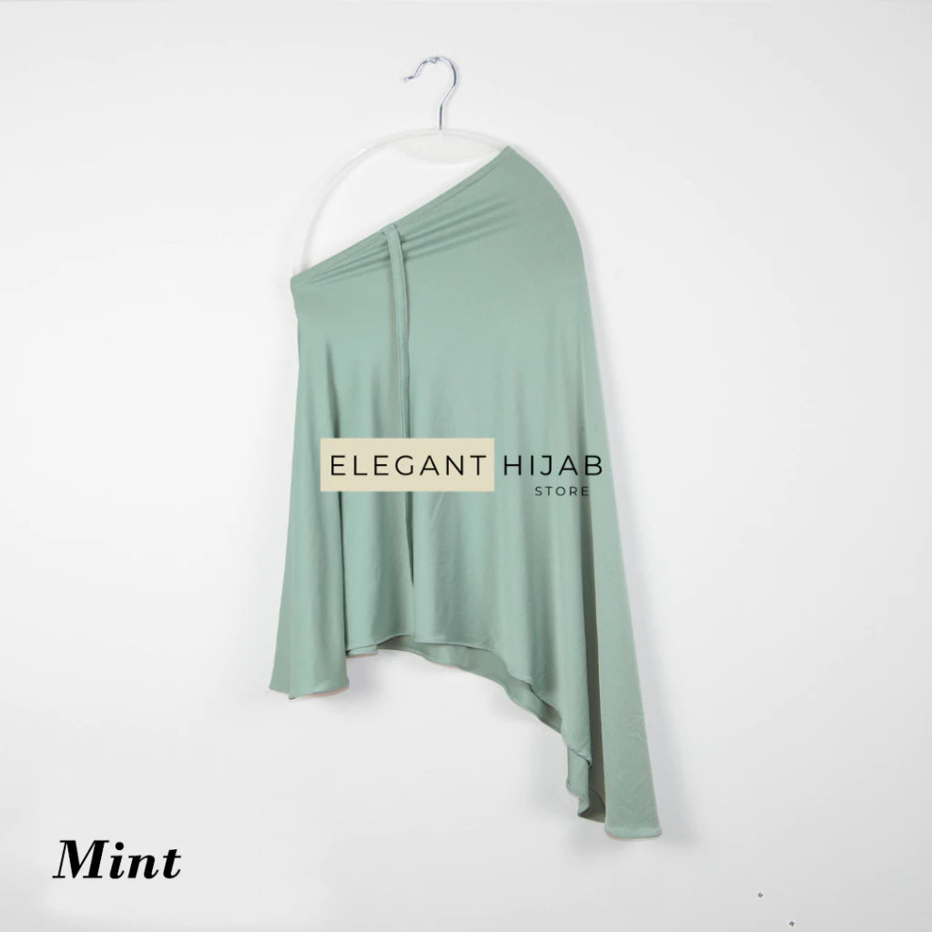 PREORDER Elegant Hijab - Jersey Instant Hijabwith String Mint Green Onesize (1-5y)