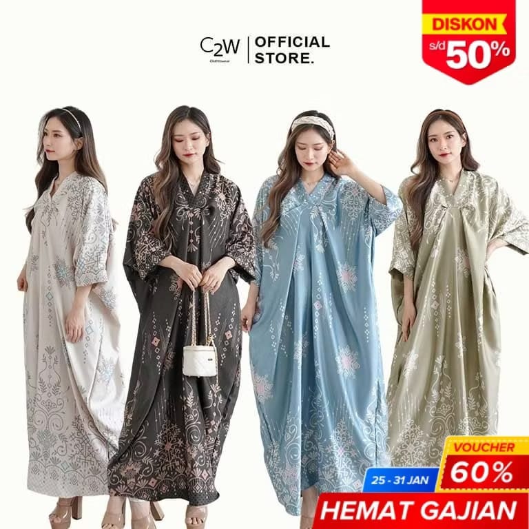 PREORDER C2W - Batik Abaya Mom (Onesize only)