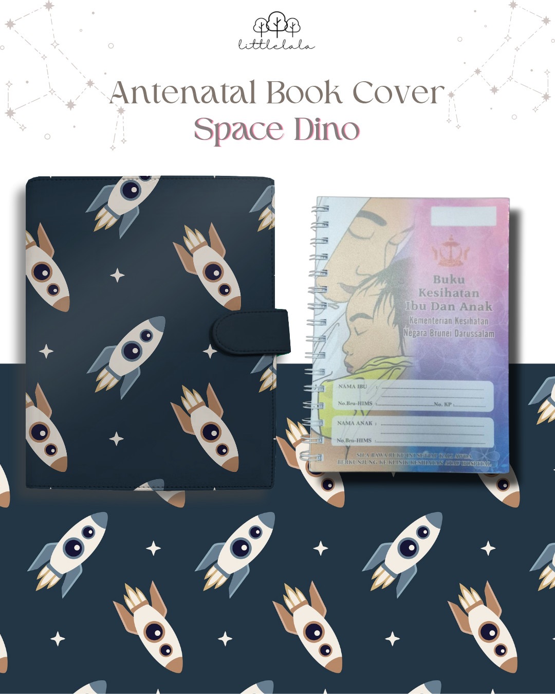 PREORDER Antenatal Book Cover - Space Dino Series