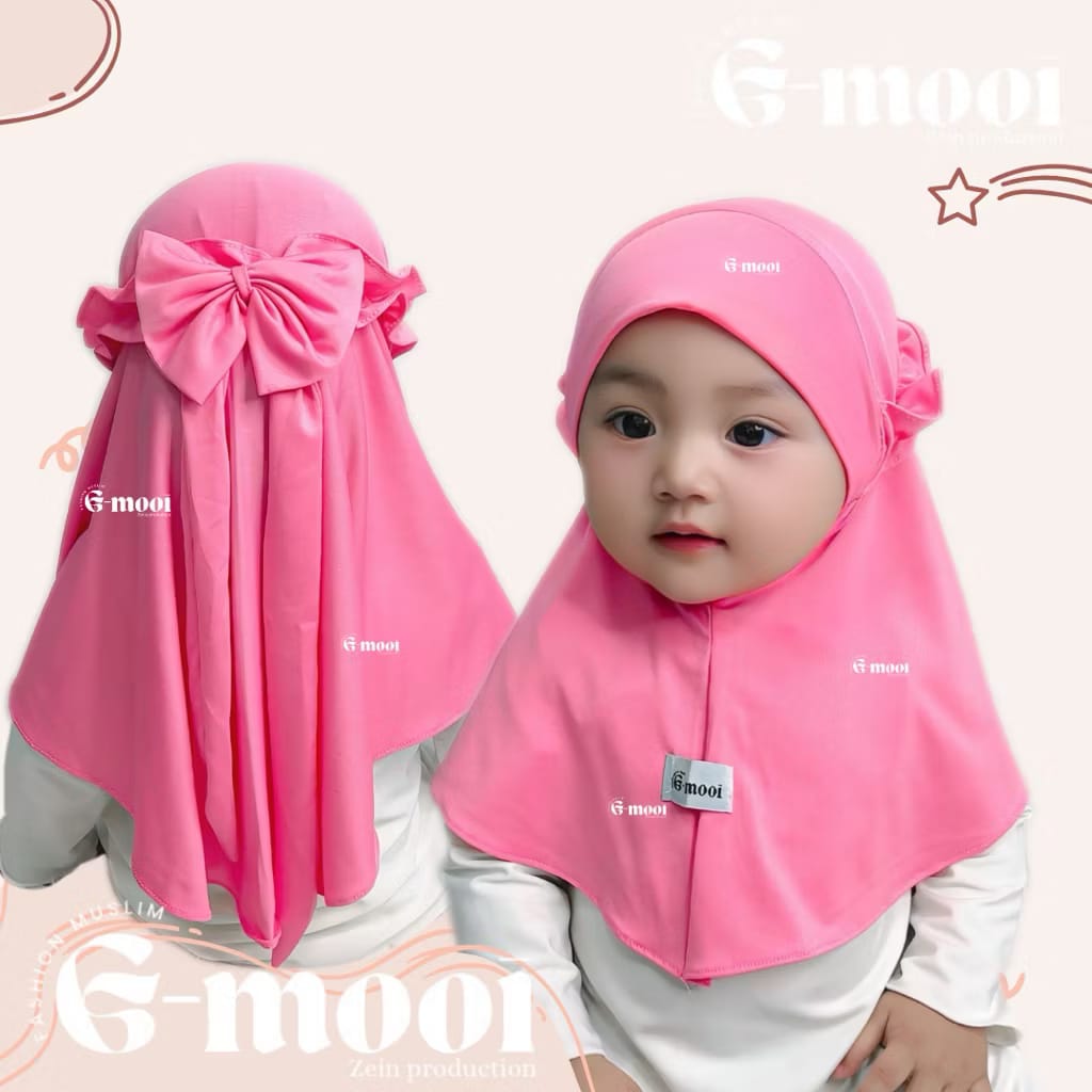 (MSME2026) INSTOCK Amira - Gmooi Hijab Instan Bow Light Pink