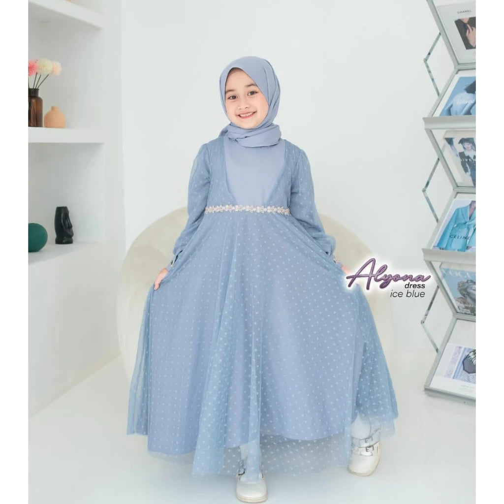 PREORDER Alyona Dress Ice Blue / Blue Sky