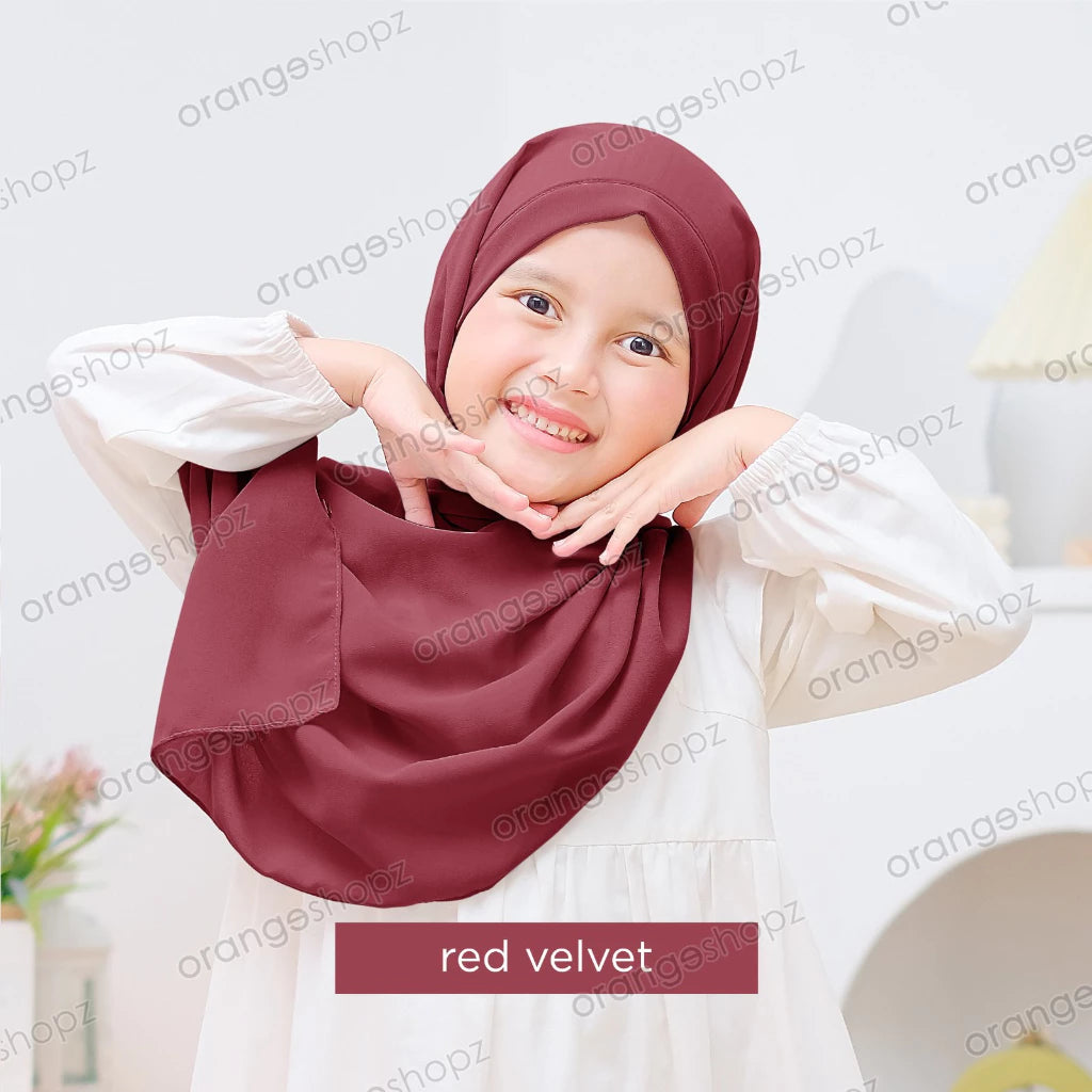 PREORDER Orangeshopz - Darla Instant Shawl Red Velvet