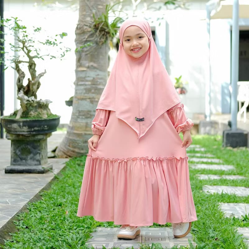 PREORDER Luthfia Kids - Yumna Gamis Jubah with Hijab