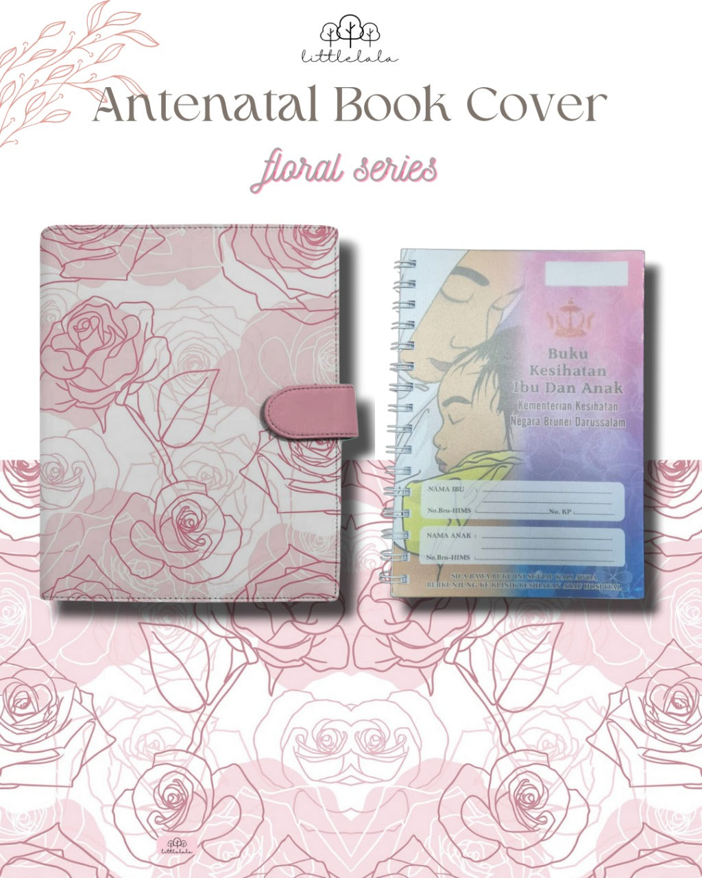 Preorder Littlelala - Antenatal Book Cover (Floral Series)