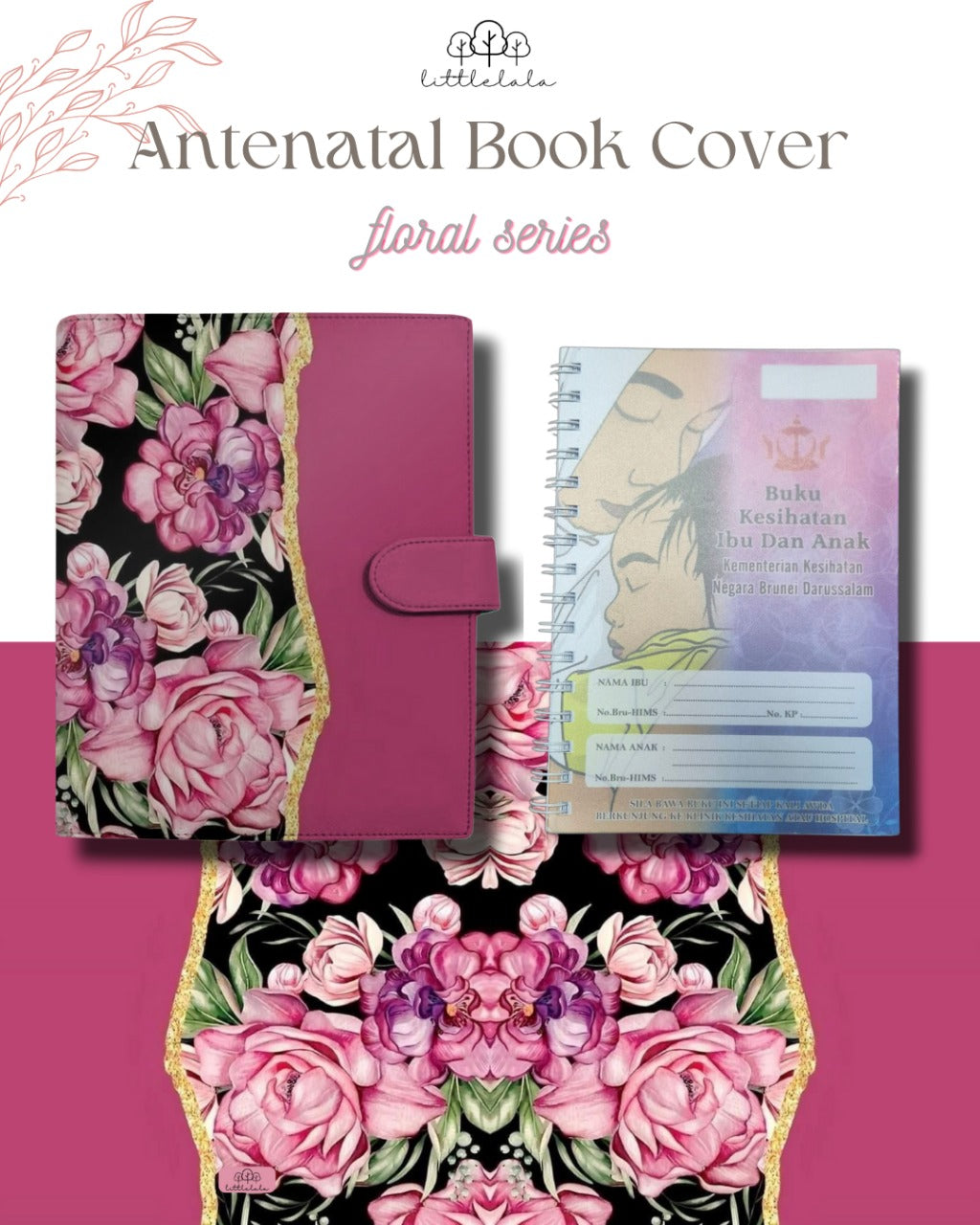 Preorder Littlelala - Antenatal Book Cover (Floral Series)
