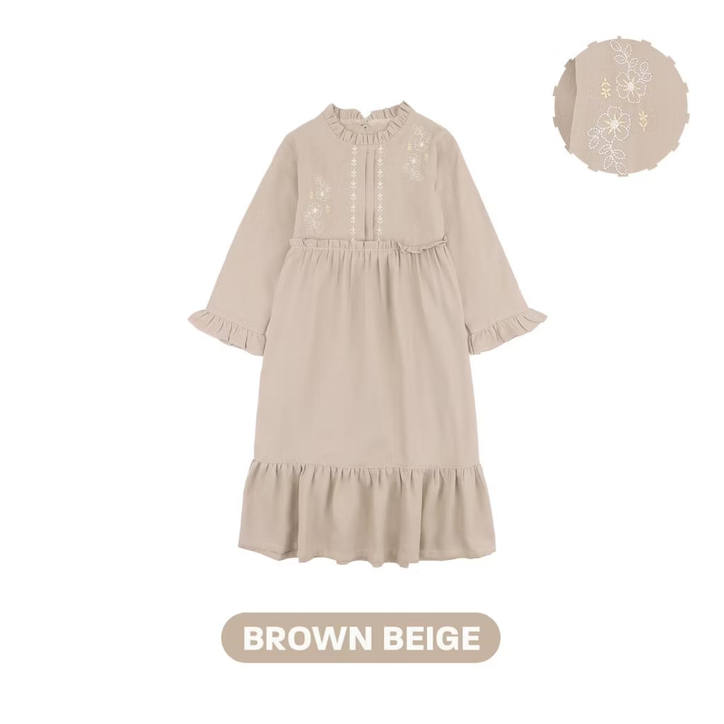 PREORDER Mooi - Samaiya Dress Brown Beige