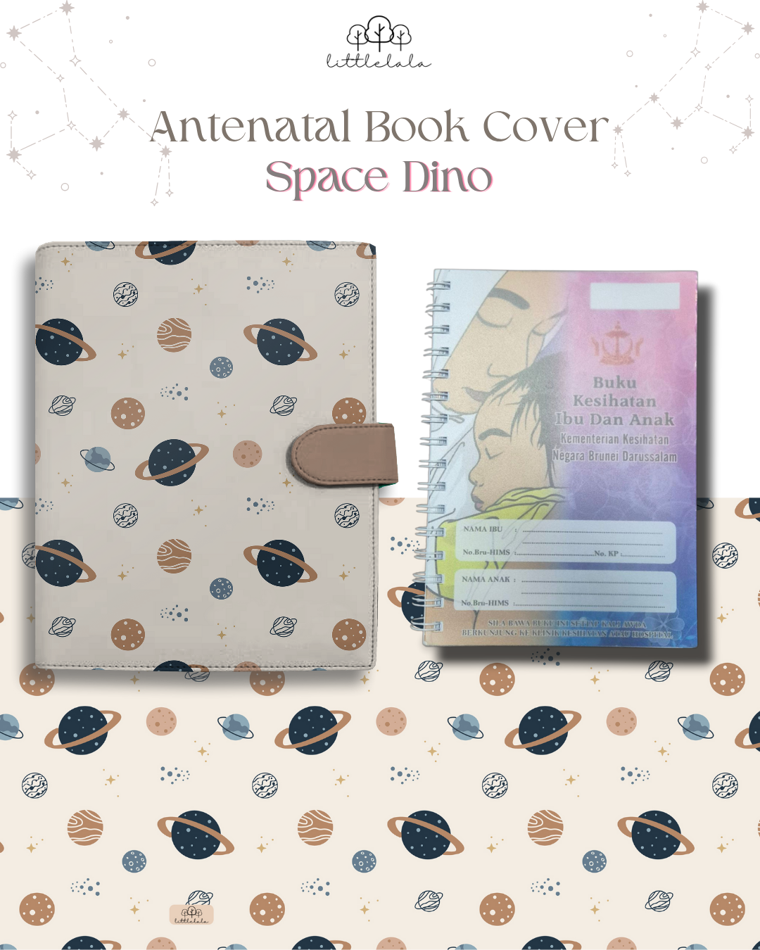 PREORDER Antenatal Book Cover - Space Dino Series