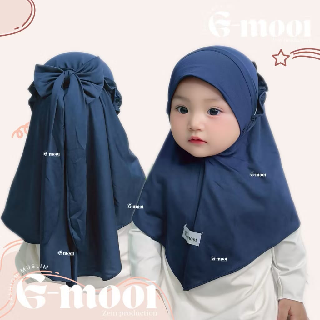 (MSME2026) INSTOCK Amira - Gmooi Hijab Instan Bow Navy