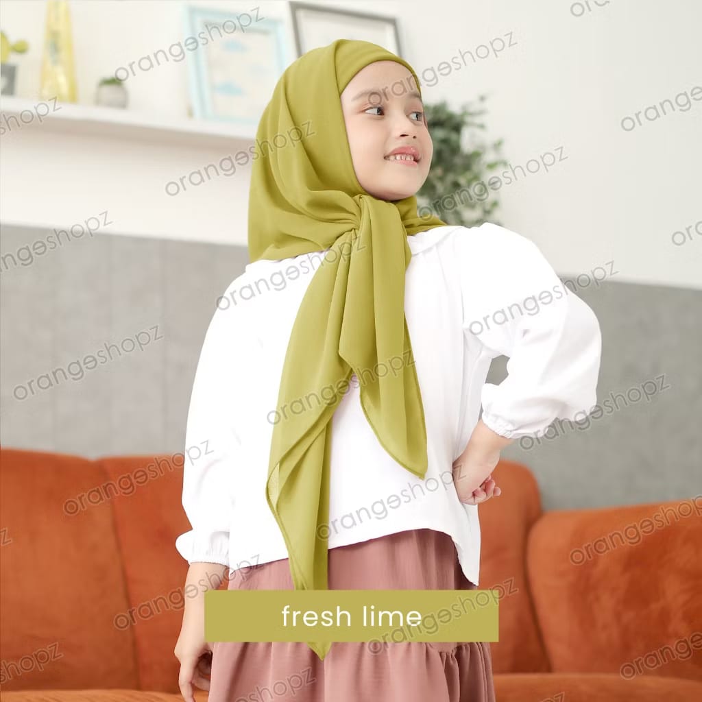 INSTOCK Orangeshopz - Inayah Pashmina Hijab With Attached Inner (onesize fit 2-10y)