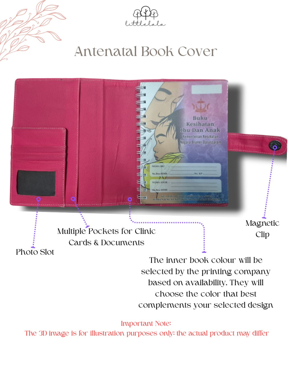 Preorder Littlelala - Antenatal Book Cover (Floral Series)
