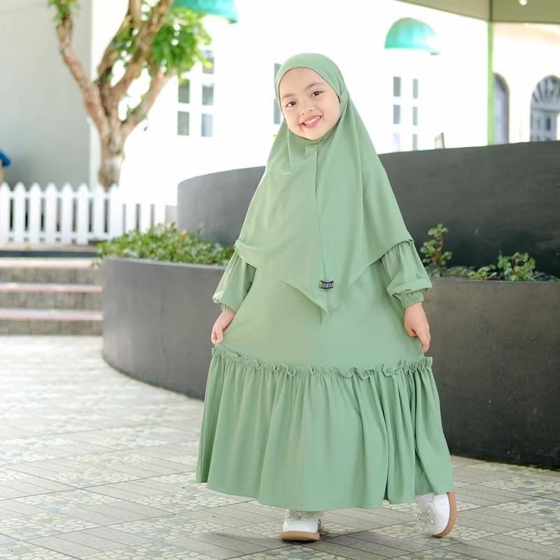 PREORDER Luthfia Kids - Yumna Gamis Jubah with Hijab