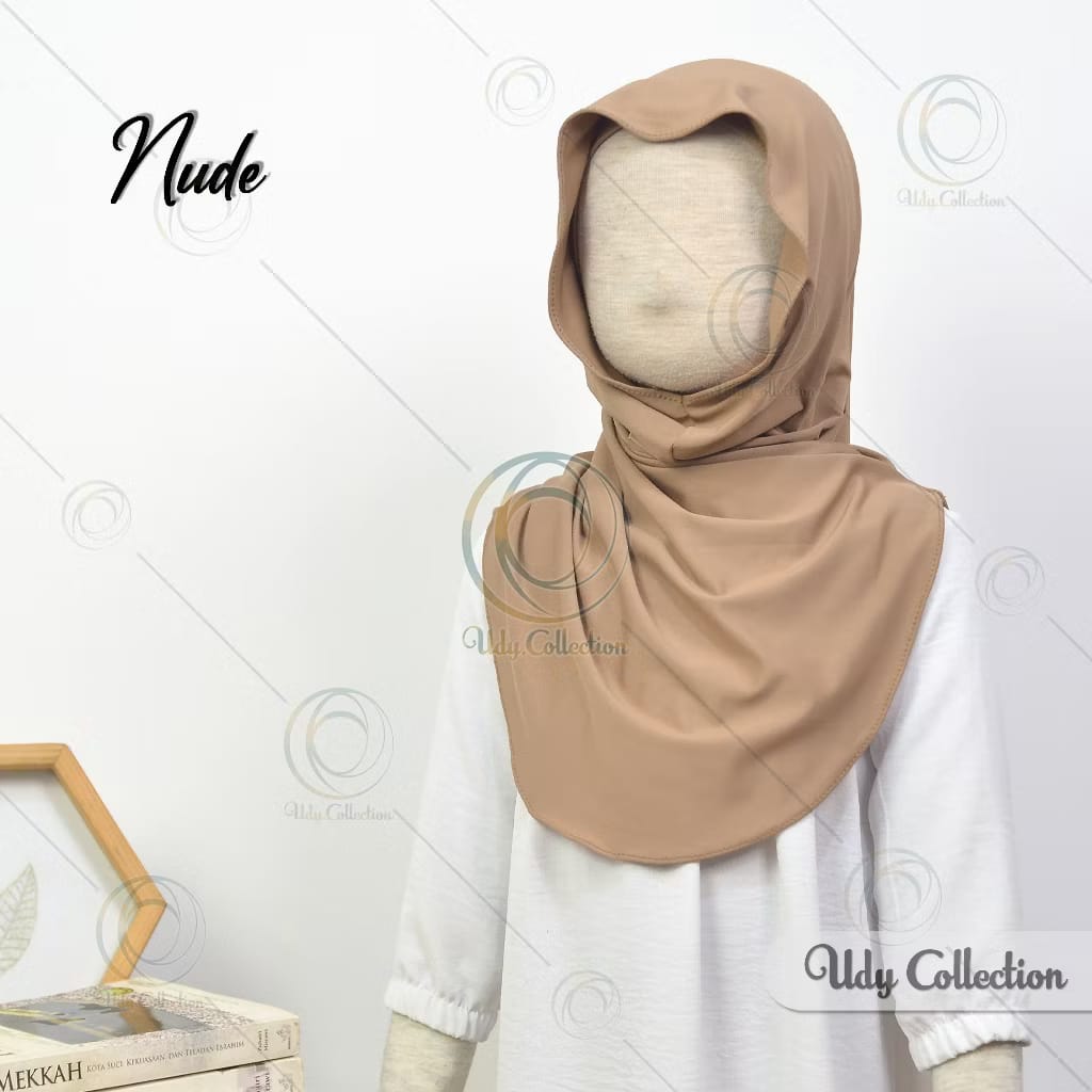 PREORDER Udy - Huma Meloyot Instan Hijab Nude