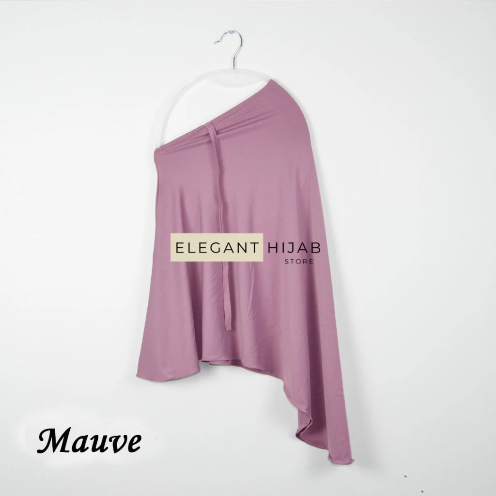 PREORDER Elegant Hijab - Jersey Instant Hijabwith String Mauve Onesize (1-5y)