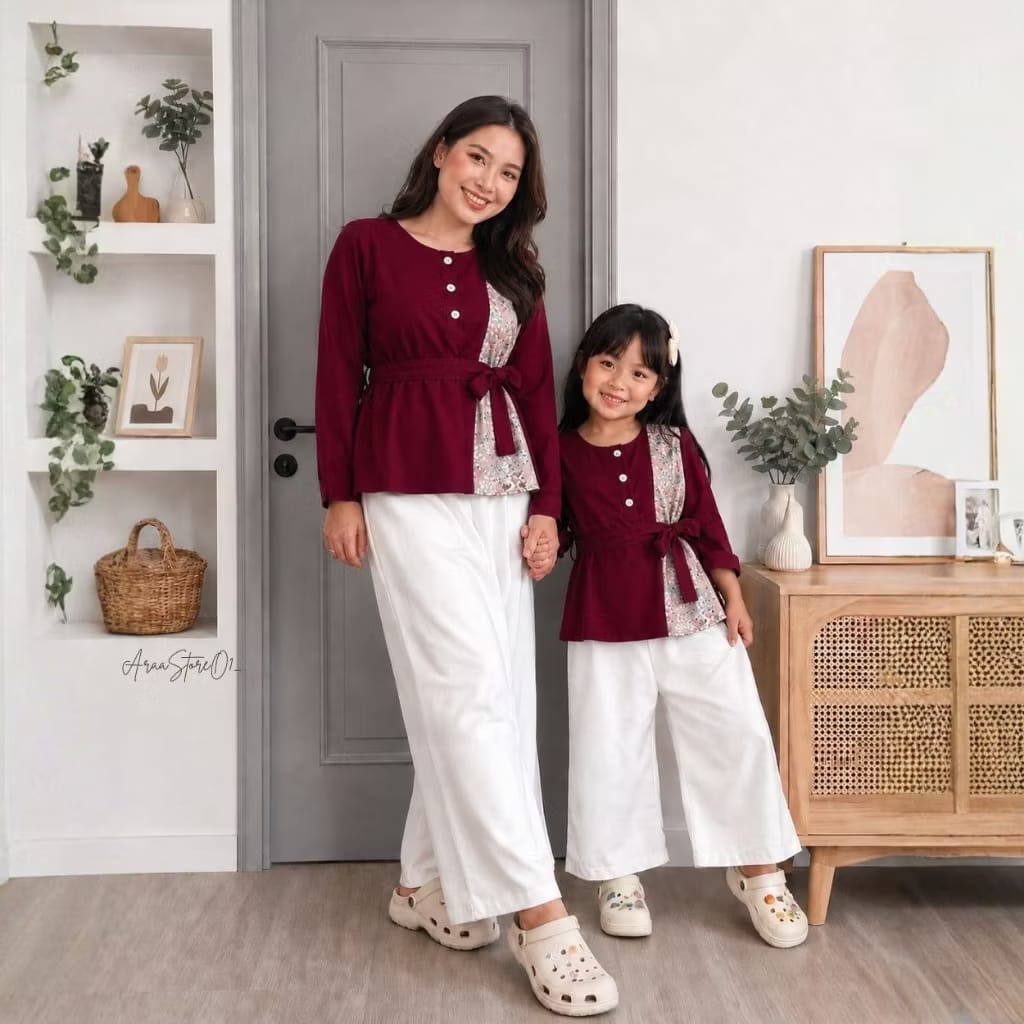 PREORDER Aara - Jasmin Tunic Set Burgundy