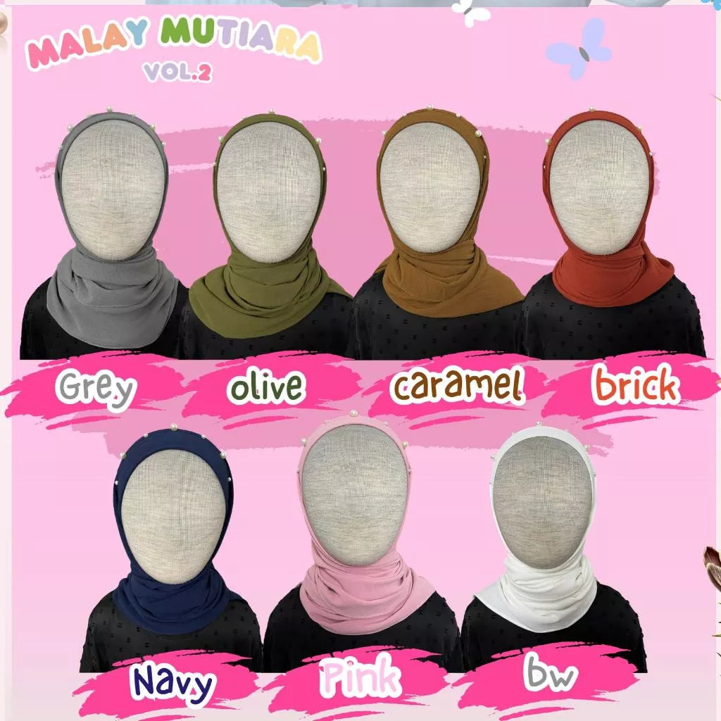 PREORDER Yazzren Hijab - Malay Mutiara Segitiga