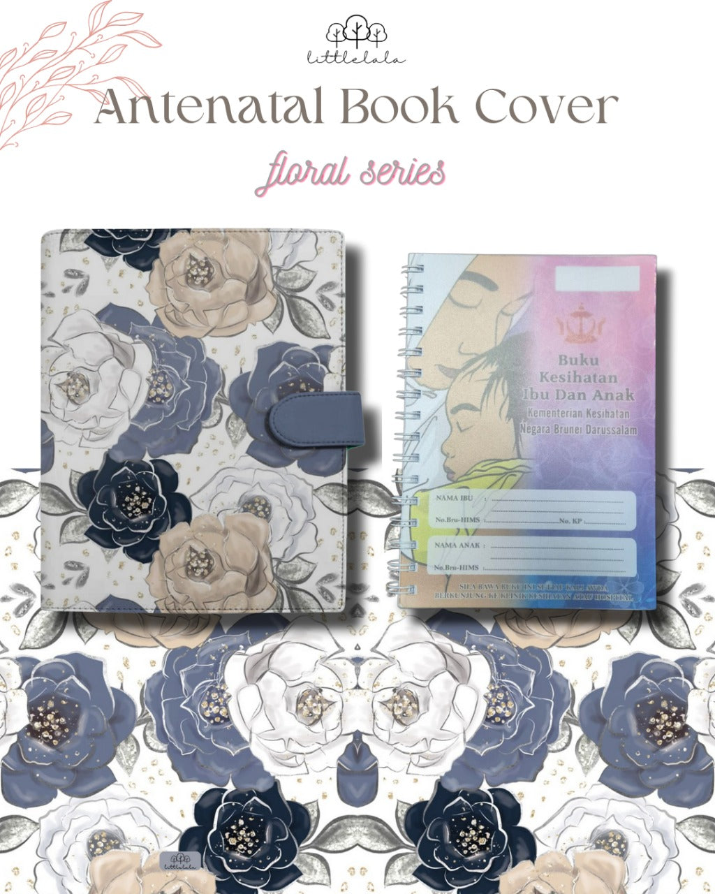 Preorder Littlelala - Antenatal Book Cover (Floral Series)