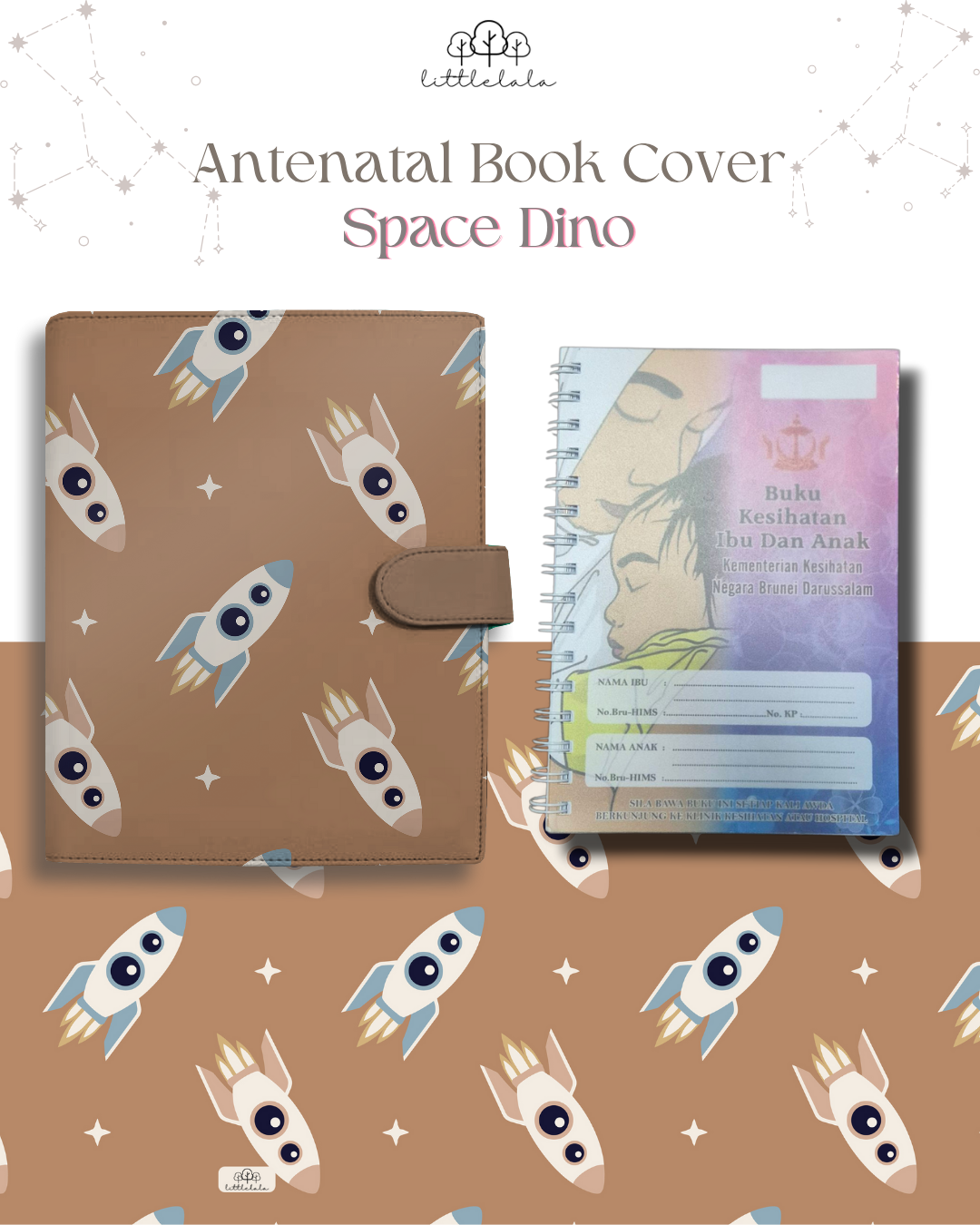PREORDER Antenatal Book Cover - Space Dino Series