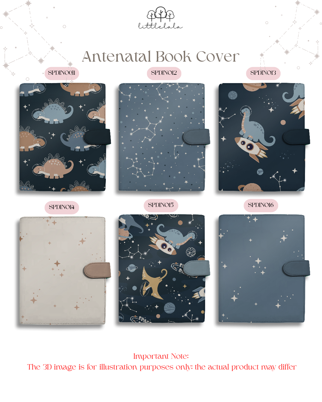 PREORDER Antenatal Book Cover - Space Dino Series
