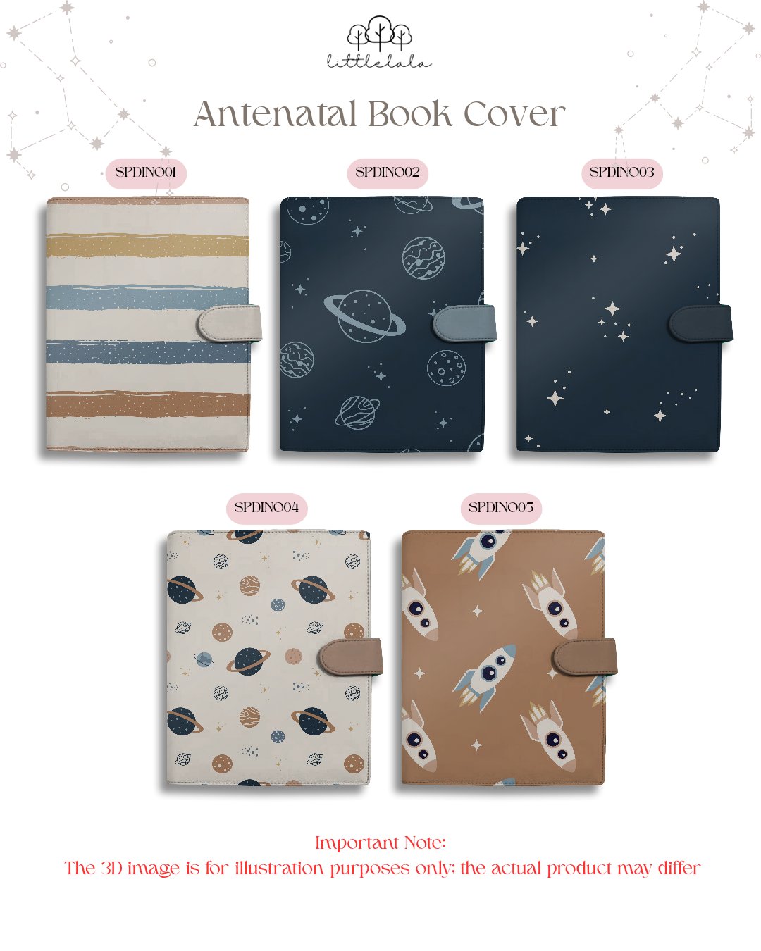 PREORDER Antenatal Book Cover - Space Dino Series