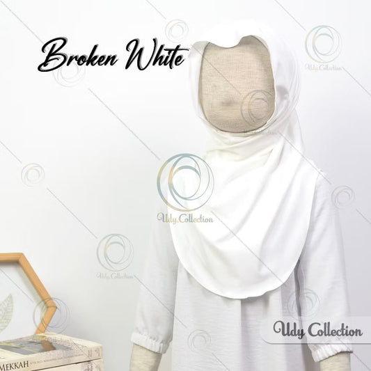 PREORDER Udy - Huma Meloyot Instan Hijab Broken White