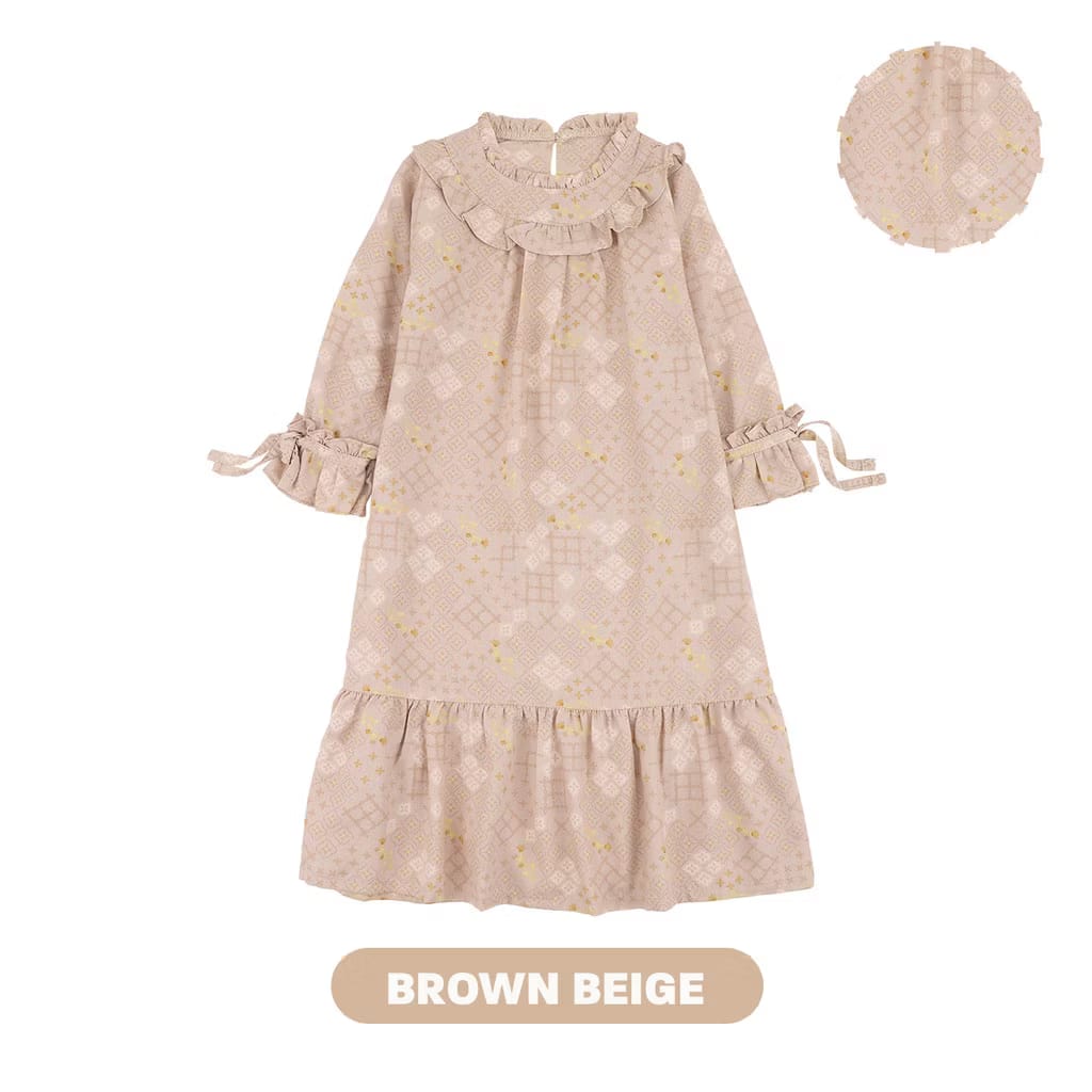 PREORDER Mooi - Rayma Gamis Brown Beige