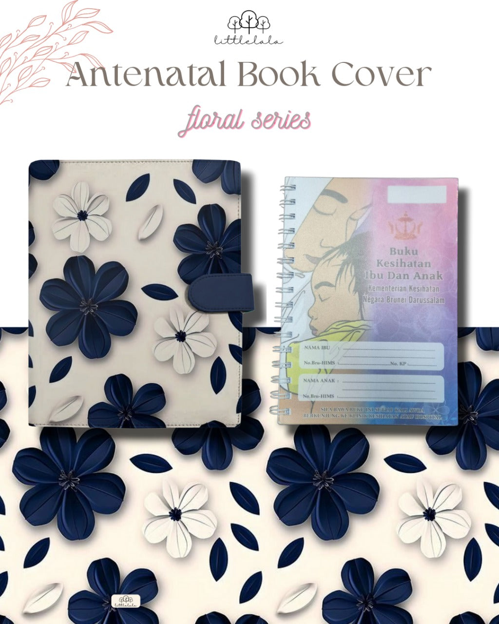 Preorder Littlelala - Antenatal Book Cover (Floral Series)